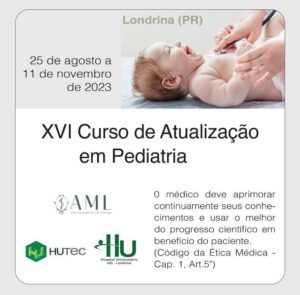 Inscrições abertas para o Curso de Atualização de Pediatria em Londrina