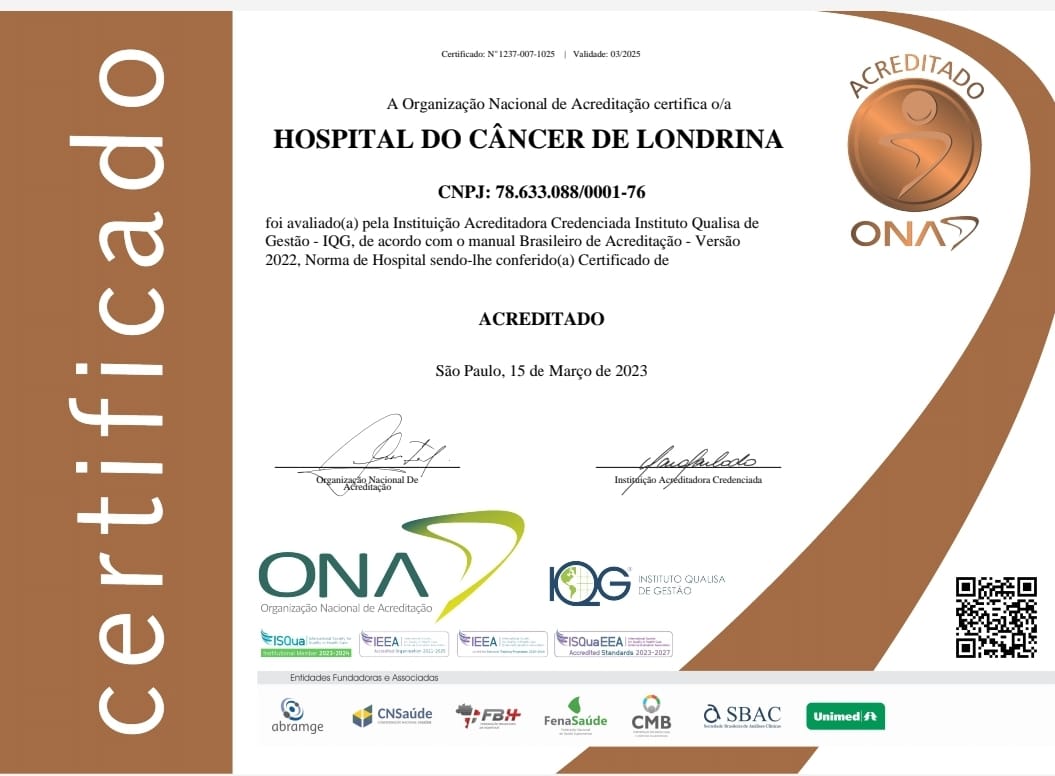 Hospital do Câncer de Londrina recebe Acreditação ONA