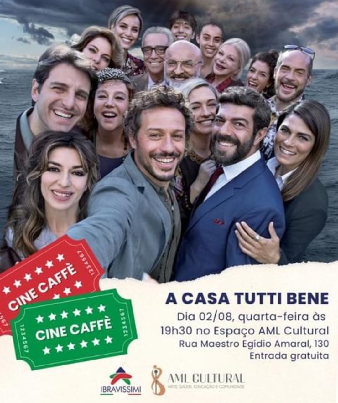 ‘A Casa Tutti Bene’ será exibido nesta quarta na AML Cultural
