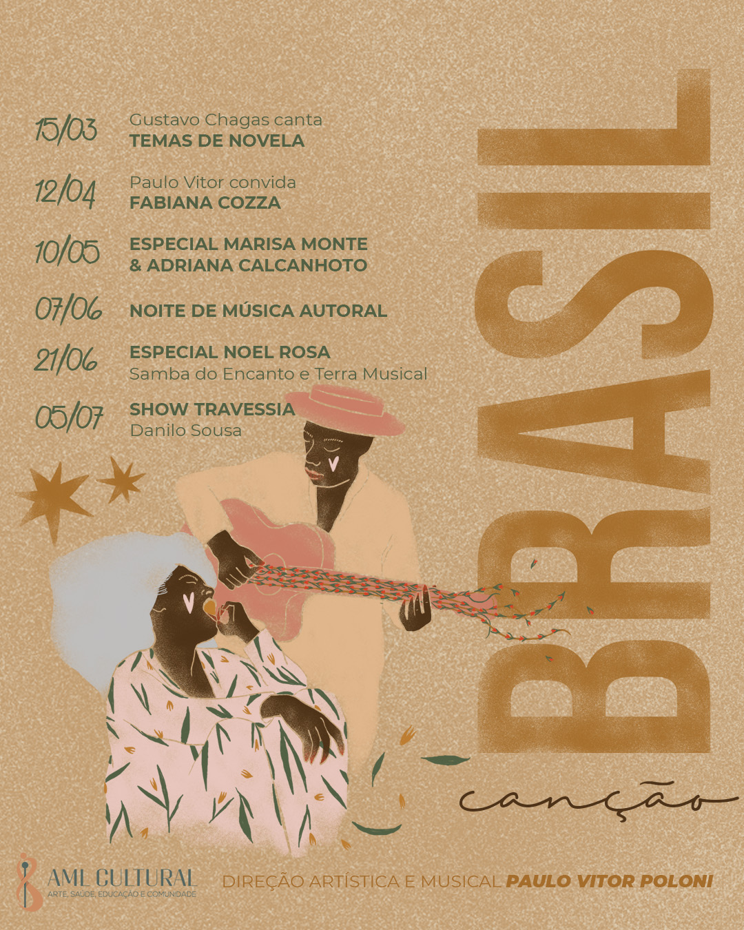 Brasil Canção 2024 estreia nos palcos da AML Cultural em março